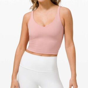 lululemon athletica Dusty Pink Cropped Tank
